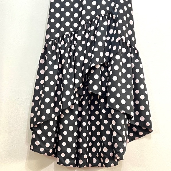 Eliza J Black and White Polka Dot High Low Dress - Picture 5 of 12